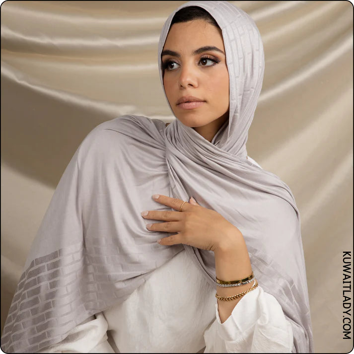Brick Border Cotton Scarf