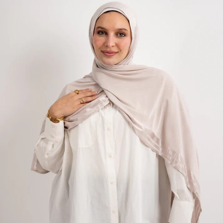 Cotton Satin Blend Scarf