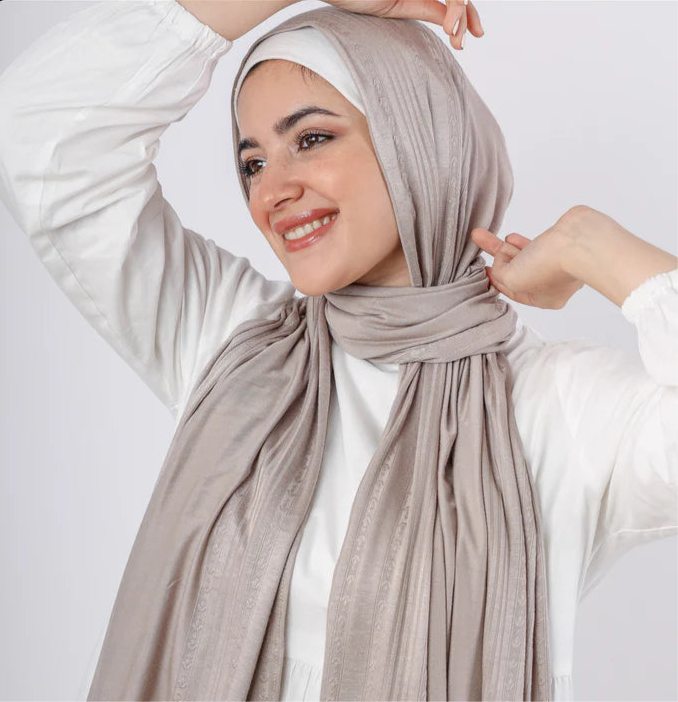 Versatile Cotton Jacquard Scarf