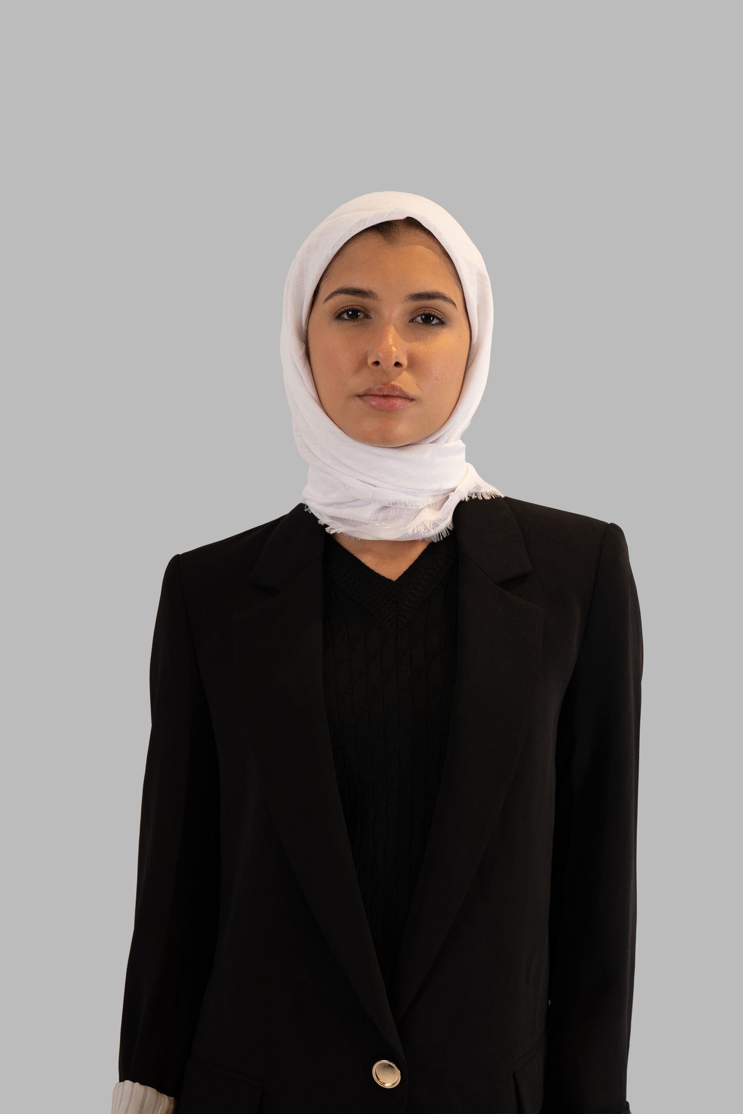 Plain Linen Square Scarf