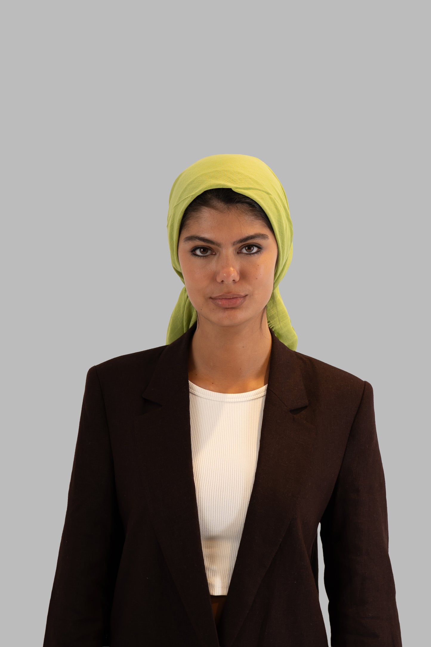 Plain Linen Square Scarf