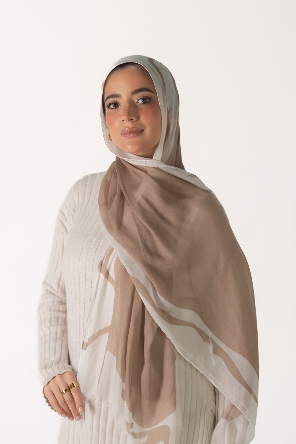 Beige-White