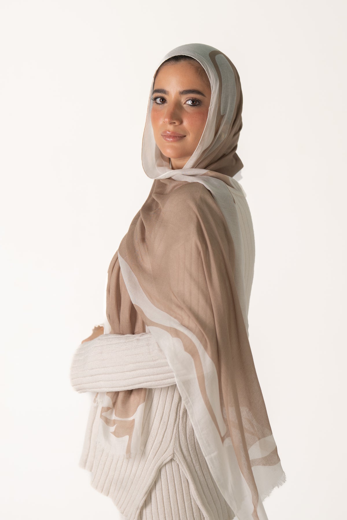 Beige-White