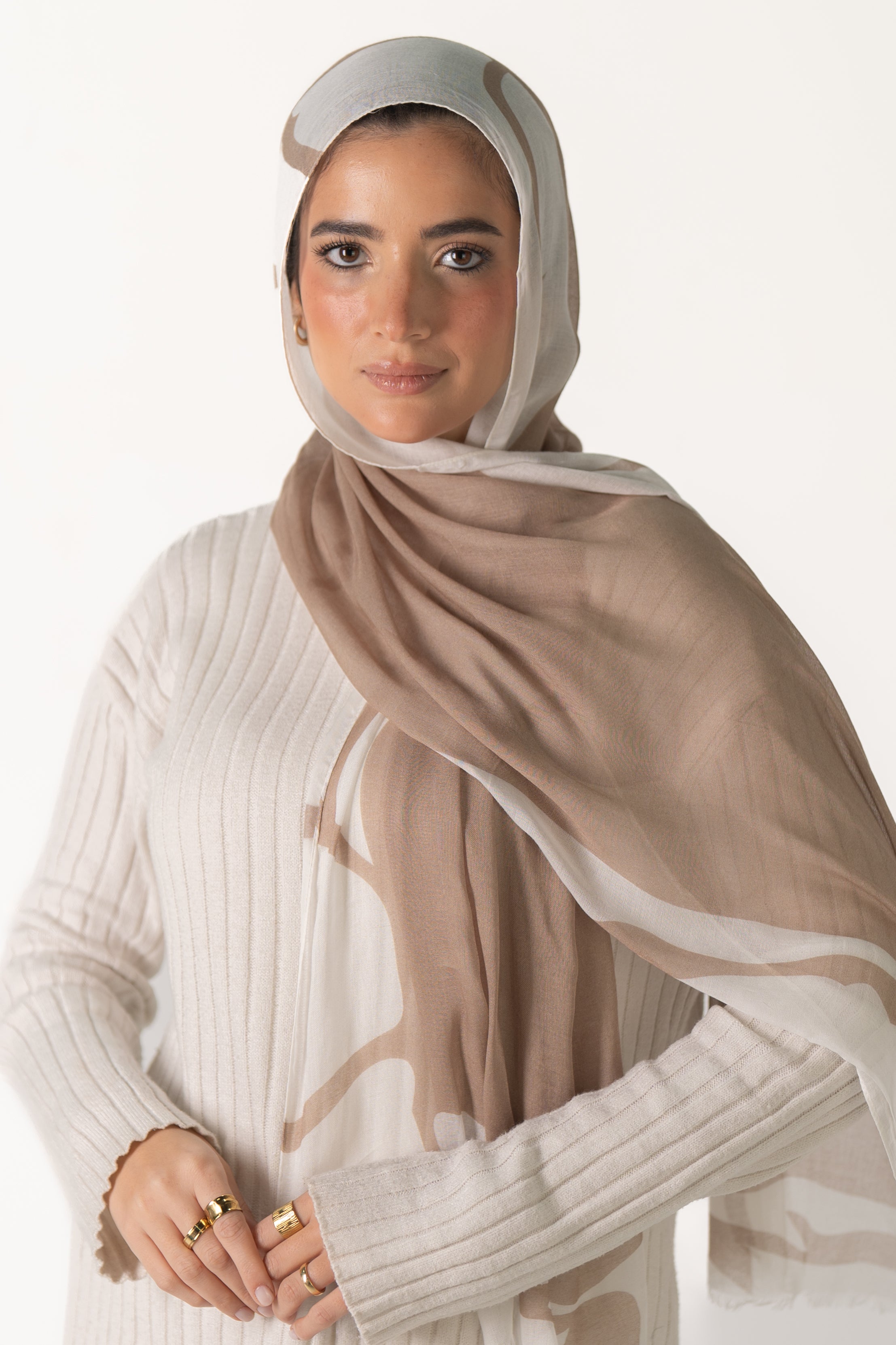 Beige-White