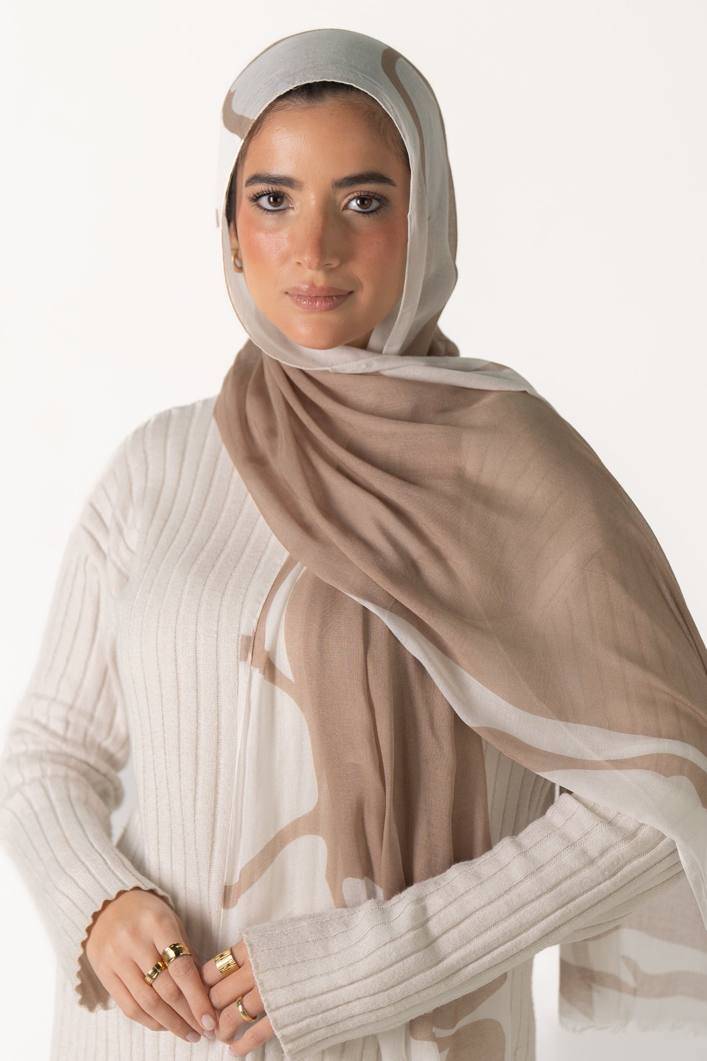Beige-White