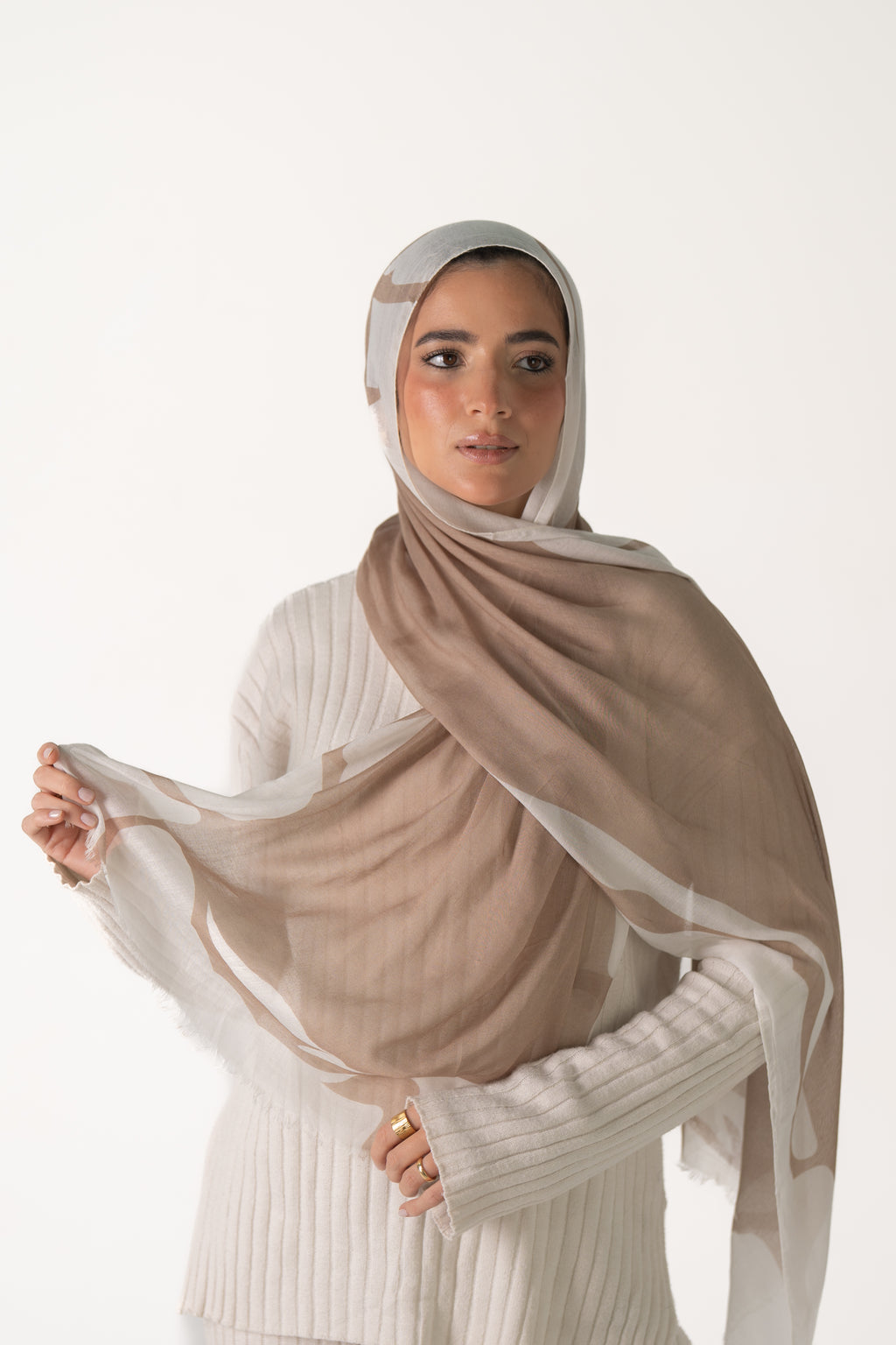 Beige-White