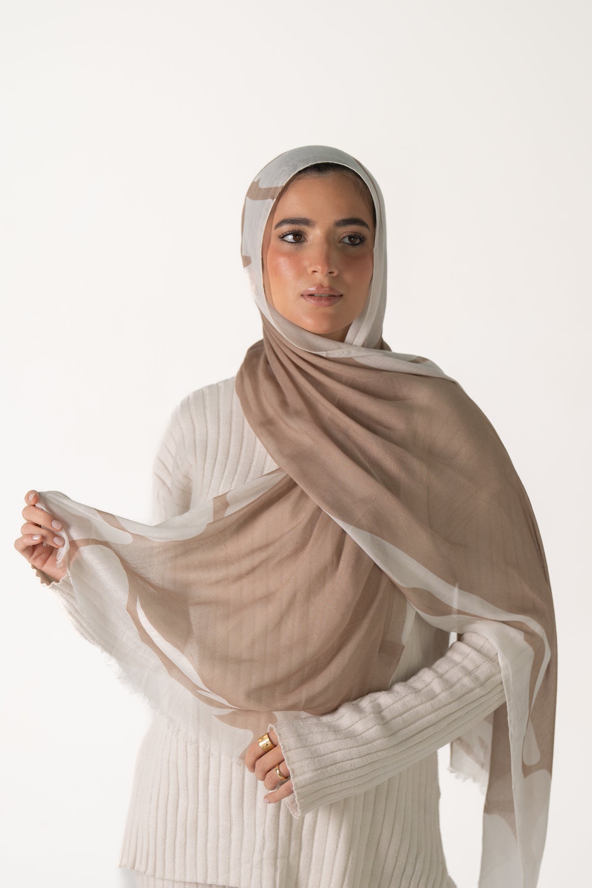 Beige-White
