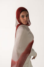 Beige-Burgundy