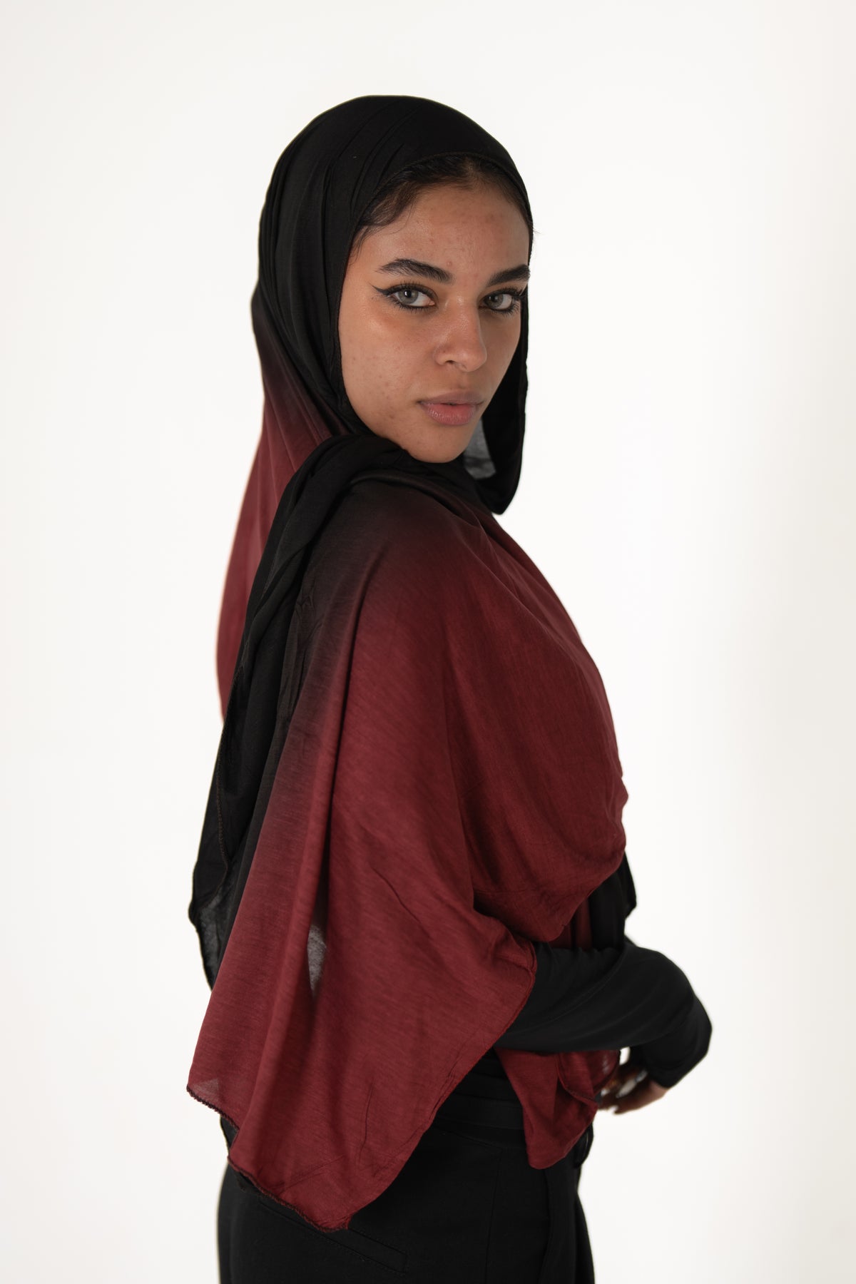 Burgundy/Black