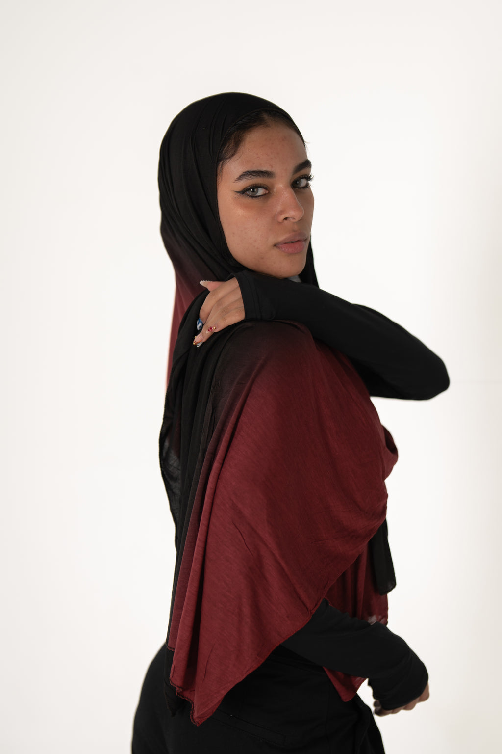 Burgundy/Black