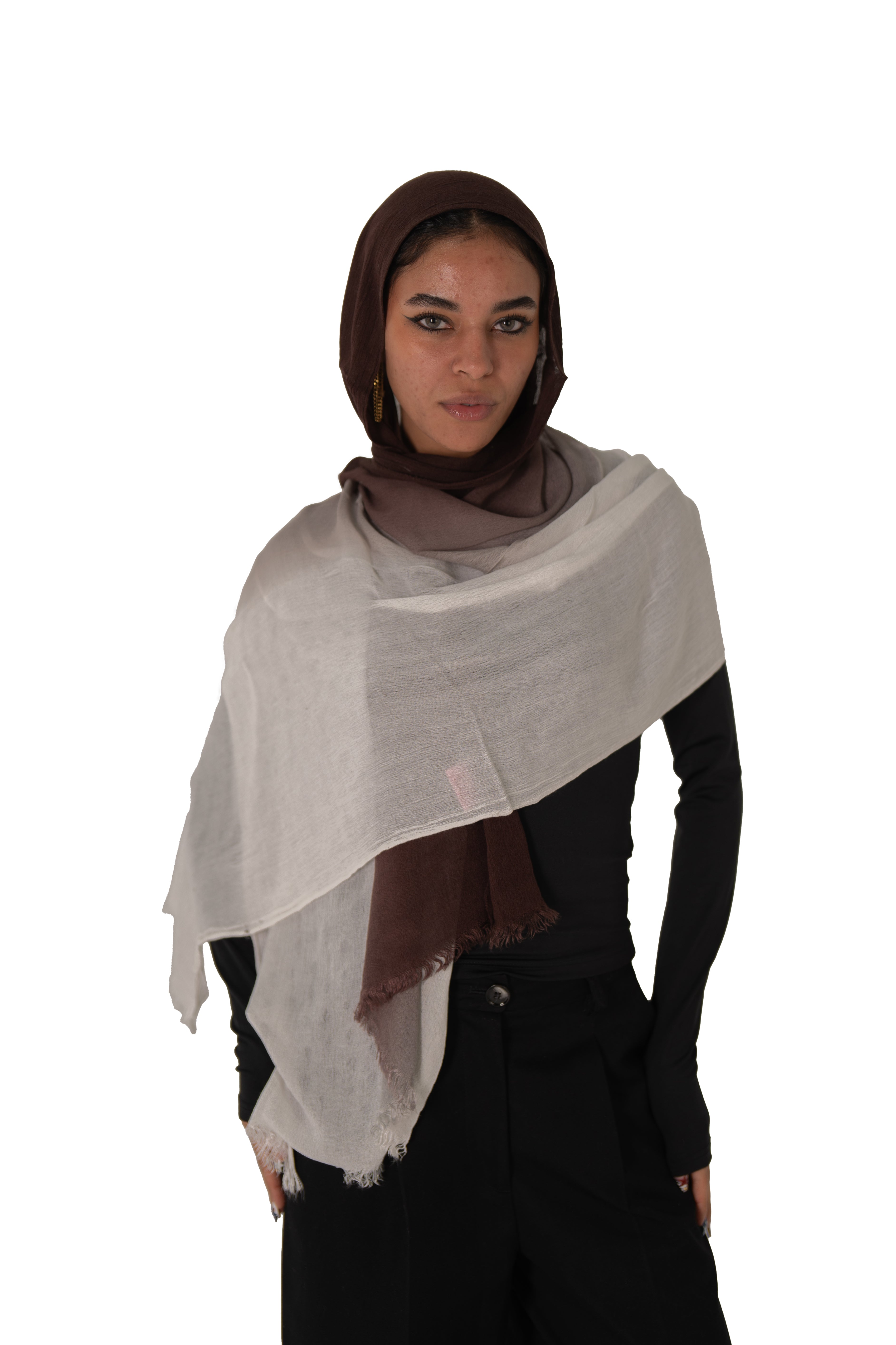 Off White-Dark Brown