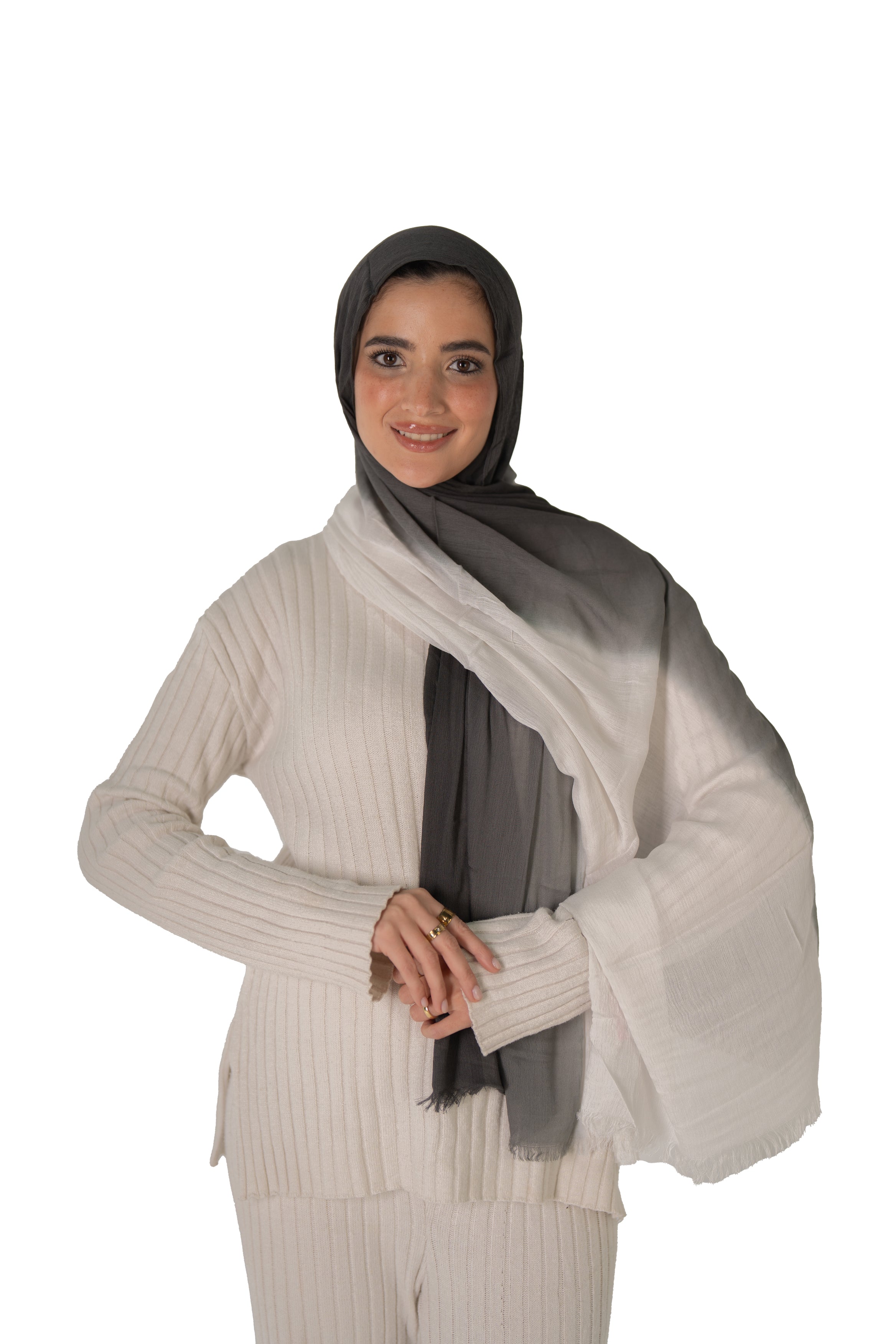 Charcoal-Off White