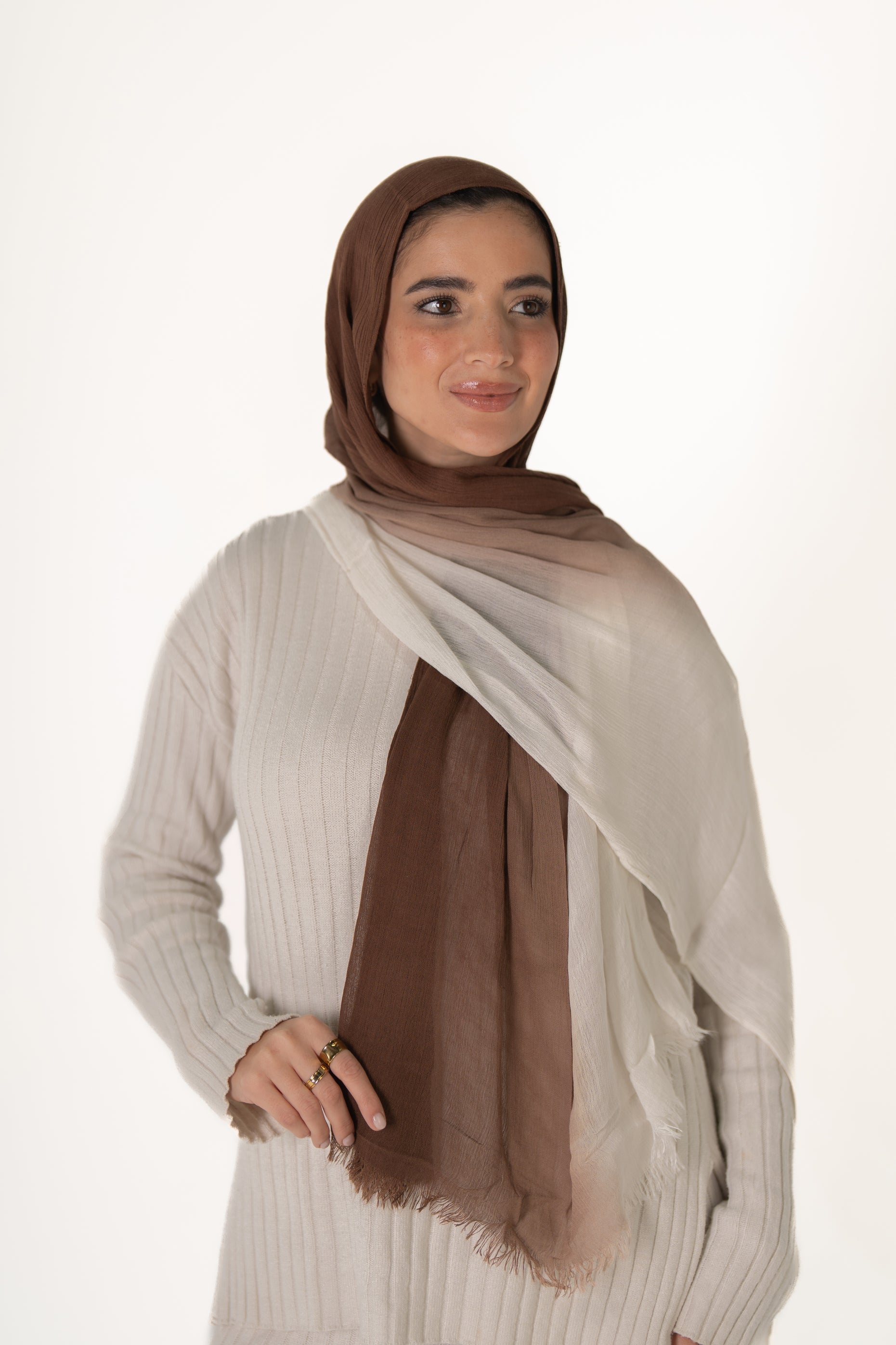 Brown-Off White
