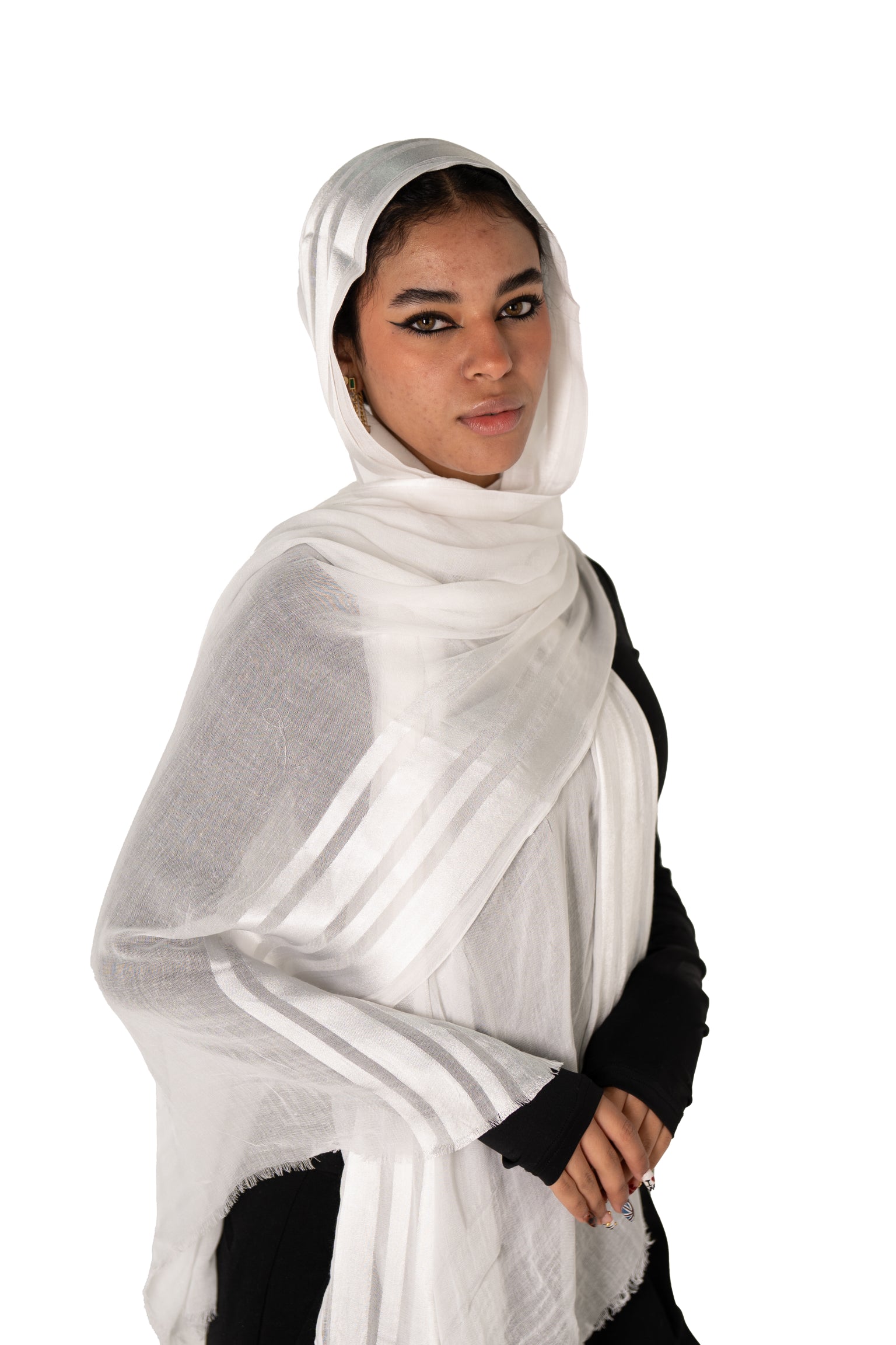 Linen Satin Edge Elegance White