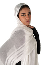 Linen Satin Edge Elegance White
