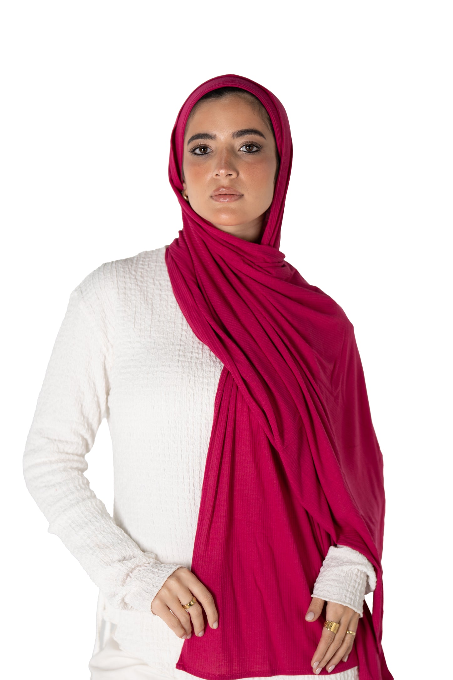 Ribbed Jersey with Inner Cap