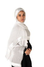 Satin Single Strip Elegance White
