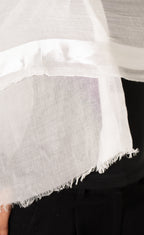 Satin Single Strip Elegance White