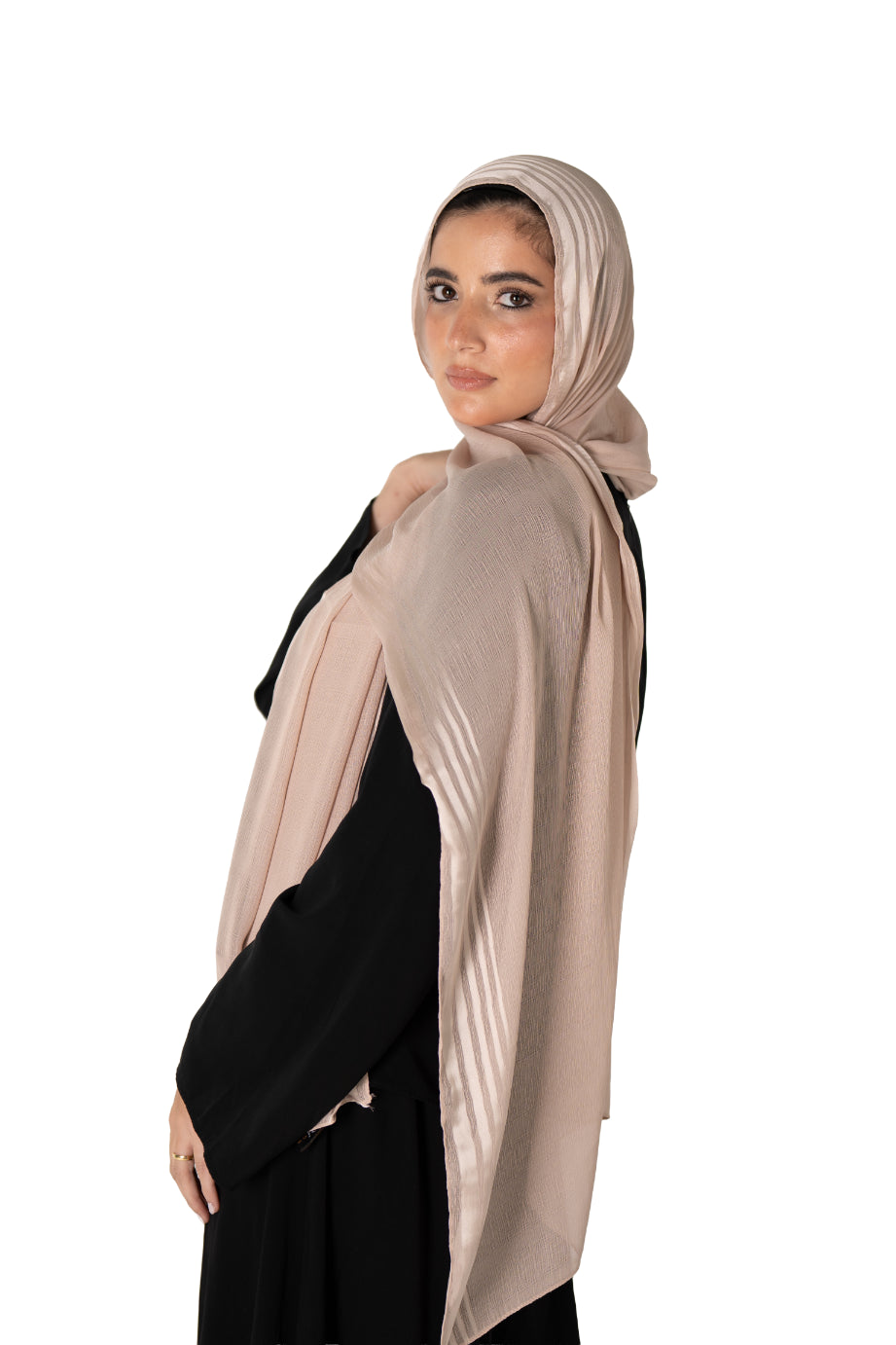 Silhouette Stripe Chiffon Scarf