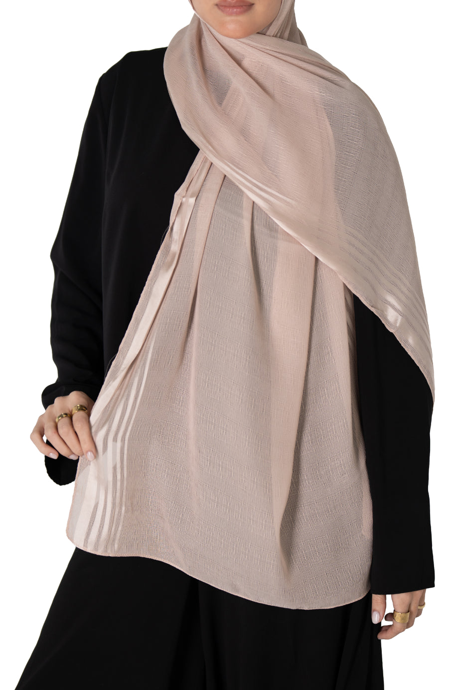 Silhouette Stripe Chiffon Scarf