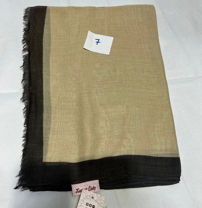 Frame Border Print Linen Scarf